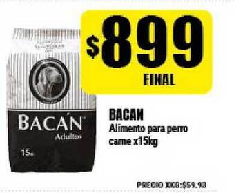 Supermayorista Vital Bacan Alimento para perro carne x15kg oferta