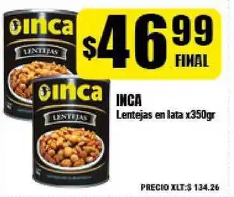 Supermayorista Vital Inca Lentejas en lata x350gr oferta