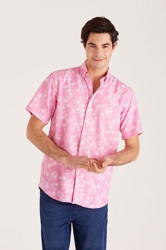 Macowens Camisa estampada rosa oferta