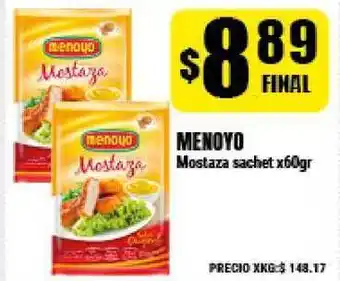 Supermayorista Vital Menoyo Mostaza sachet x60gr oferta