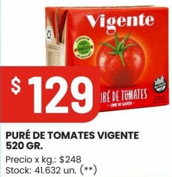 Changomas PURÉ DE TOMATES VIGENTE 520 GR. oferta