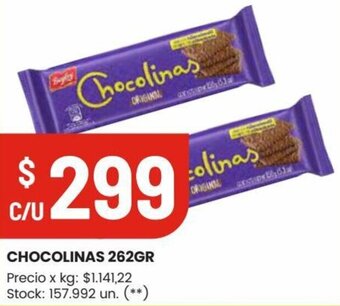Changomas CHOCOLINAS 262GR oferta