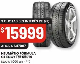 Changomas NEUMÁTIO FÓRMULA GT ENGY 175 65R14 oferta