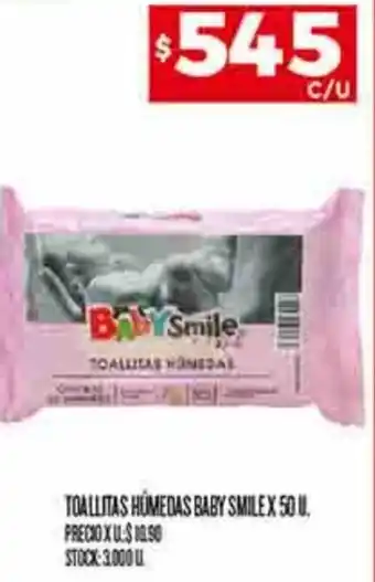 TOALLITAS HUMEDAS BABY SMILEX 50 U
