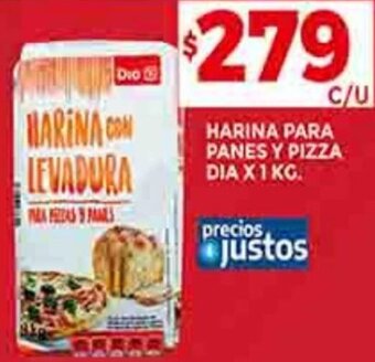 Supermercados DIA HARINA PARA PANES Y PIZZA DIA X 1 KG. oferta