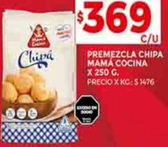 Supermercados DIA PREMEZCLA CHIPA MAMÁ COCINA X 250 G. oferta