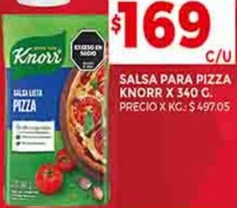 Supermercados DIA SALSA PARA PIZZA KNORR X 340 G. oferta