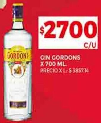 Supermercados DIA GIN GORDONS X 700 ML oferta