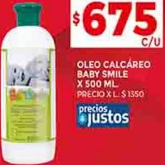 Supermercados DIA OLEO CALCAREO BABY SMILE X 500 ML oferta