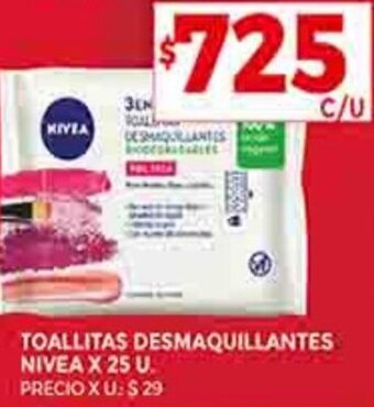Supermercados DIA TOALLITAS DESMAQUILLANTES NIVEA X 25 U oferta