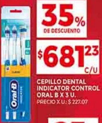 Supermercados DIA CEPILLO DENTAL INDICATOR CONTROL ORAL B X 3 U. oferta