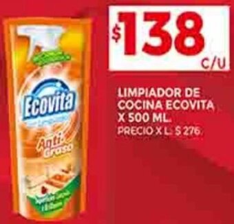 Supermercados DIA LIMPIADOR DE COCINA ECOVITA X 500 ML. oferta