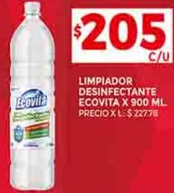 Supermercados DIA LIMPIADOR DESINFECTANTE ECOVITA X 900 ML. oferta