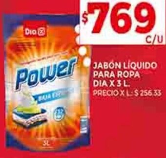 Supermercados DIA JABON LIQUIDO PARA ROPA DIA X 3 L oferta