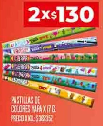 Supermercados DIA PASTILLAS DE COLORES YAPA 2 X 17 G. oferta