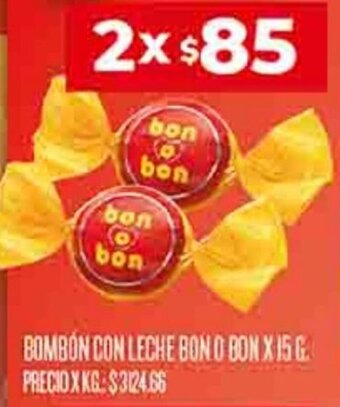 Supermercados DIA BOMBÓN CON LECHE BON O BON 2 X 15 G. oferta