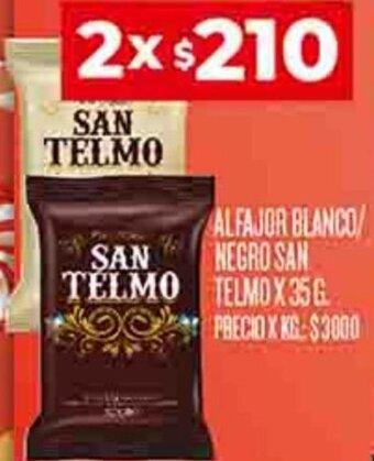 Supermercados DIA ALFAJOR BLANCO/ NEGRO SAN TELMO 2X35 G oferta