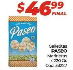 Diarco Paseo Galletitas Marineras x 220gr Cod.: 33227 oferta