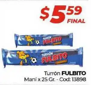 Diarco Fulbito Turrón Maní x 25gr Cod: 13898 oferta