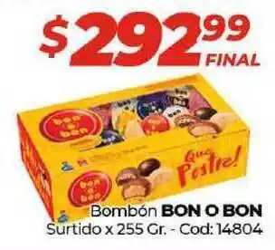 Diarco Bon O Bon Bombón Surtido x 255gr Cod: 14804 oferta