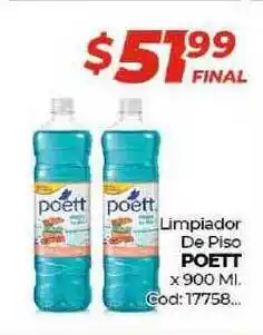 Diarco Poett Limpiador De Piso x 900ml Cod: 17758 oferta