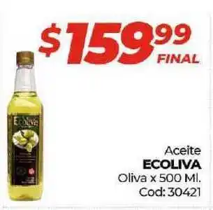Diarco Ecoliva Aceite Oliva x 500ml Cod: 30421 oferta