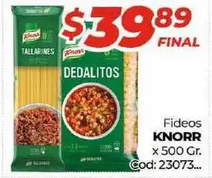 Diarco Knorr Fideos x 500gr Cod: 23073 oferta