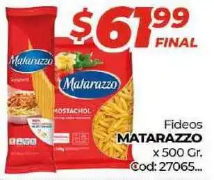 Diarco Matarazzo Fideos x 500gr Cod: 27065 oferta