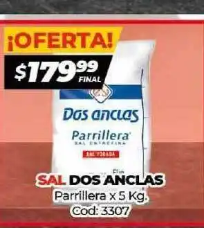 Diarco Dos Anclas Sal Parrillera x 5kg Cod: 3307 oferta