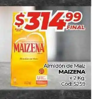 Diarco Maizena Almidón De Maíz x 2kg Cod: 5259 oferta