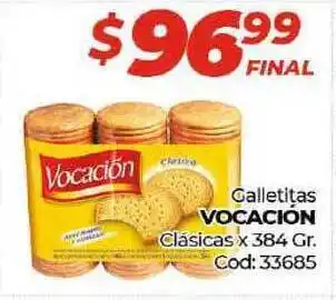 Diarco Vocación Galletitas Clásicas x 384gr Cod: 33685 oferta