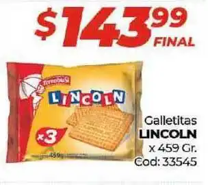 Diarco Lincoln Galletitas x 459gr Cod: 33545 oferta