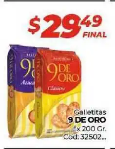 Diarco 9 De Oro Galletitas x 200gr Cod: 32502 oferta