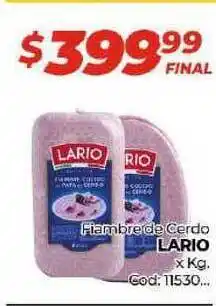Diarco Lario Fiambre de Cerdo x kg Cod: 11530 oferta