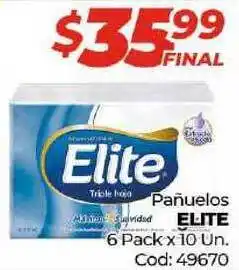 Diarco Elite Pañuelos 6 Pack x 10un Cod: 49670 oferta