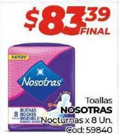 Diarco Nosotras Toallas Nocturnas x 8un oferta