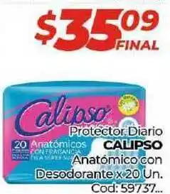 Diarco Calipso Protector Diario Anatómico con Desodorante x 20un oferta