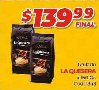 Diarco La Quesera Rallado x 150gr oferta