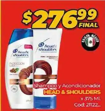 Diarco Head & Shoulders Shampoo y Acondicionador x 375ml oferta