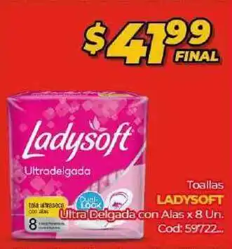 Diarco Ladysoft Toallas Ultra Delgada con Alas x 8un oferta