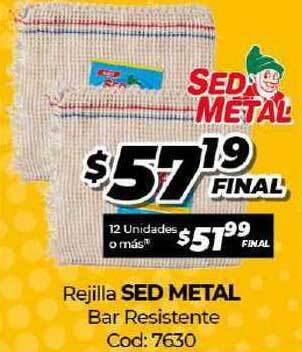 Diarco Sed Metal Rejilla Bar Resistente oferta