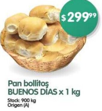 Supermercados Buenos Días Pan bollitos BUENOS DÍAS x 1 kg oferta