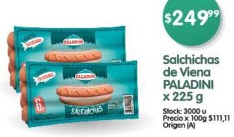 Supermercados Buenos Días Salchichas de Viena PALADINI x 225 g oferta