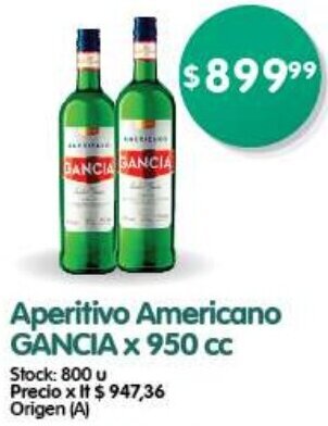 Supermercados Buenos Días Aperitivo Americano GANCIA x 950 cc oferta