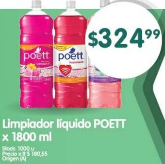 Supermercados Buenos Días Limpiador líquido POETT x 1800 ml oferta