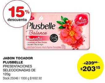 Atomo Conviene JABON TOCADOR PLUSBELLE 120g oferta