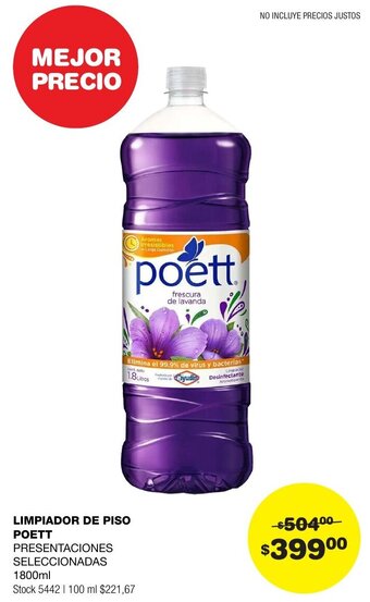 Atomo Conviene LIMPIADOR DE PISO POETT 1800ml oferta