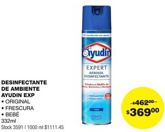 Atomo Conviene DESINFECTANTE DE AMBIENTE AYUDIN EXP 332ml oferta