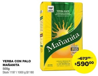Atomo Conviene YERBA CON PALO MAÑANITA 500g oferta