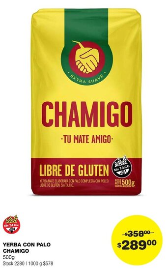 Atomo Conviene YERBA CON PALO CHAMIGO 500g oferta